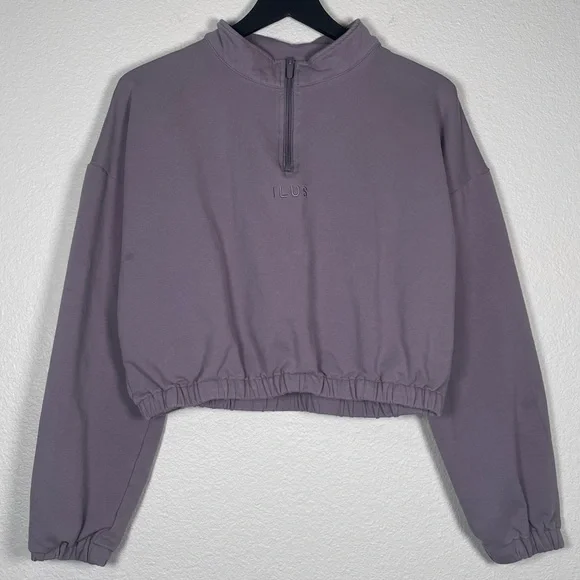 Ilus Idol Cropped Pullover in Purple Dove - Picture 2 of 8
